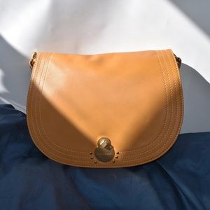 Longchamp Cavalcade Flap Purse -Tan (Made in France)